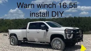 Warn winch install on Chevy Silverado 3500