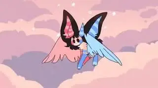 Pink blue furry