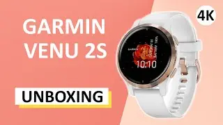 Garmin Venu 2S Rose Gold Bezel/White Case Unboxing 4K (010-02429-13)
