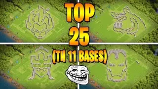 TOP 25 FUNNY/TROLL BASE TH 11 COMPILATION + COPY LINKS !! [2021] Clash of Clans