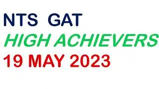 NTS Gat General High achievers May test