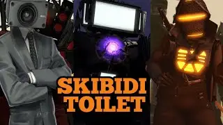 skibidi toilet titan TV man, microphone woman, old speakerman
