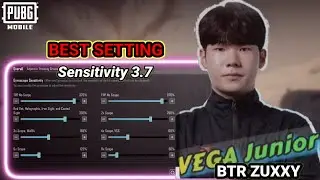 VEGA JUNIOR Best Sensitivity Settings PUBG MOBILE No Recoil Settings | PUBG MOBILE