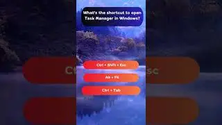Shortcut to Open Task Manager in Windows 