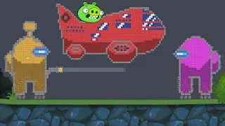 Bad Piggies - AMONG US BATTLE! AMONG US AIRSHIP!