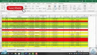 Como cambiar el color de una fila segun el texto de la celda en Excel Cap 19 #sepamosexcel #excel