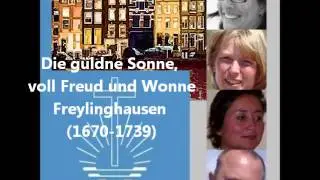 Die güldne Sonne, voll Freud und Wonne - SATB - blokfluit en dwarsfluit