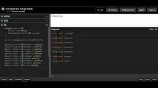 Test touch and mouse events