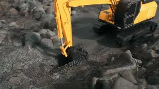 Using 3ds Max, TyFlow, and Nvidia Omniverse Create to dig/excavate dirt on a construction site