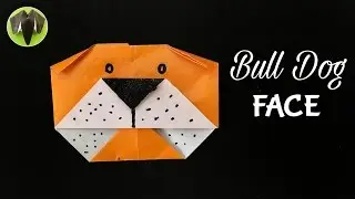 BULL DOG FACE - Origami Tutorial by Paper Folds - DIY
