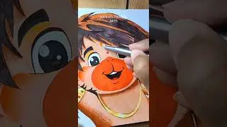 Cute Bal Hanuman Ji Drawing ||  Hanuman Ji Drawing ❤️  #shorts  #hanuman  #drawing