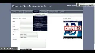 PHP and MySQL Project on Computer Shop Management System