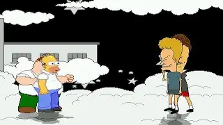 Homer Simpson & Peter Griffin vs Beavis and Butthead Mugen Battle!!!