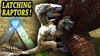ARK REALISTIC FEATHERED RAPTOR LATCHING ON PREY!! Ark Survival Evolved Play As A Dino Deinonychus
