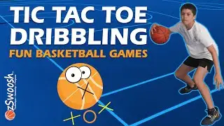 Fun BASKETBALL Drills for Kids -  ❎ Tic Tac Toe 🅾️ (Dribbling Game)