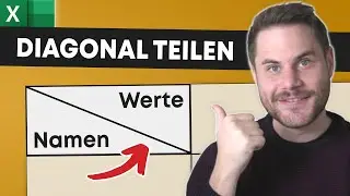 Zellen DIAGONAL teilen in Excel - einfach erklärt
