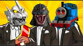Mechagodzilla Vs Godzilla Vs Thomas Train - Coffin Dance Meme Cover