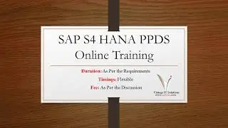 SAP S4 HANA PPDS Online Training | SAP S4 HANA PPDS Course Content