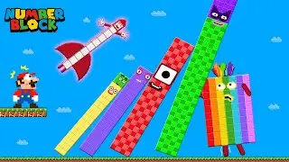 Numberblocks rescue Mario in Giant Numberblocks mix level up Maze | Game Animation