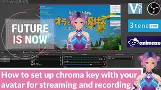 How to set up chroma key with your avatar for streaming and recording(3tene Pro, VSeeFace & Animaze)