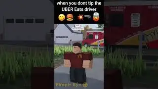 When you dont tip the UBER Eats Driver😋🍔 💥🔫😡(Roblox Skit) #shorts #roblox #robloxshorts #viral