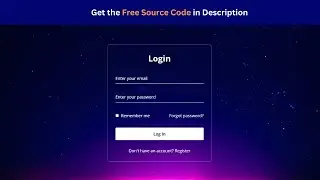 Design a Glassmorphism Login Form Using HTML, and CSS  Free Source Code