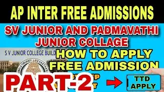 PART-2 Personal Details TTD FREE INTER ADMISSIONS 2022 || Apply Process 2nd step Full Explanation