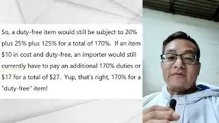 Duty free but still 170 percent?