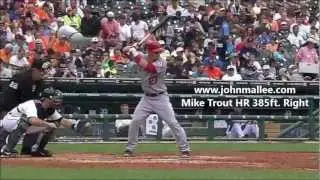 Mike Trout Slow Motion Home Run Baseball Swing - Hitting Mechanics John Mallee 1000 fps