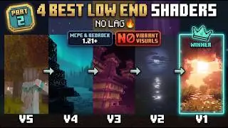 🔥 TOP 5 Shaders for LOW END MCPE & Bedrock 1.21+ (NO Vibrant Visuals!) - Part 2