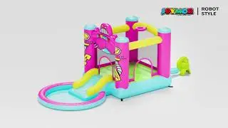 JOYMOR Inflatable Water Slide Robot Style W/Air Blower