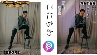 EDIT TULISAN Aesthetic ala ala Jepang |  Picsart Tutorial Edit Foto