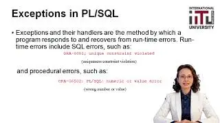 Lecture 6 Exceptions in PLSQL
