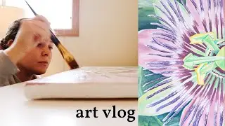 Art Vlog 01 - completing paintings & getting a new easel!