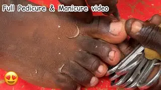 The Local Nail Cutting Technique Pedicure & Manicure by a street barber