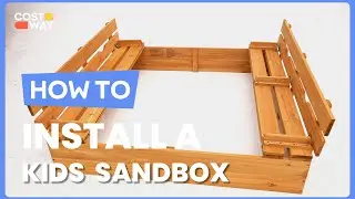 How to Install the Kids Wooden Sandbox with 2 Foldable Bench Seats | TS10041 