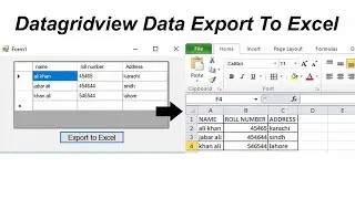 Datagridview Data Export To Excel In Visual Basic.NET From Database