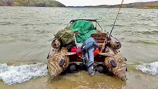 Luxury Fishing Boat On Waves | Boat Slow Motion