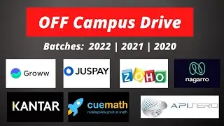 🔴 OFF CAMPUS DRIVE | Jobs and Internships | Batches: 2022 | 2021 | 2020 🔥🔥