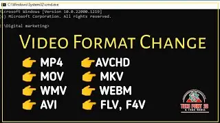 Any Video Format Change | wmv, mkv, web format to mp4 file format | mp4 to convert other format