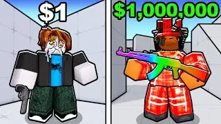 $1 VS $1,000,000 ACCOUNT IN ROBLOX RIVALS