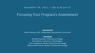 Focusing Your Programs Assessment Webinar