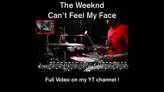 The Weeknd - Can't Feel My Face - Drum Cover (with scrolling drum sheet) #drumcover #drums