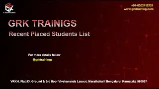 GRK Training | Placed Students List | Part 2 | 2023
