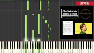 Charlie Puth & Selena Gomez - We Don't Talk Anymore (Piano Cover + Tutorial) | Sachin Sen