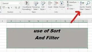 SORT & FILTER  IN EXCEL
