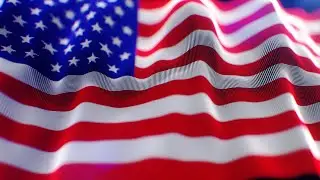 🇺🇸 American Waving Flag / USA Flag Particles Wave Animation +4K 60FPS PREMIUM