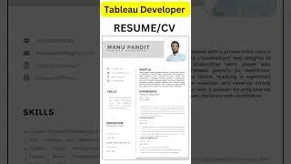 Tableau Developer | Sample Resume | MS Word | Technical Tutor | #job #resume #dataanalyst