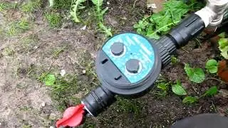 Автоматический полив на грядках 