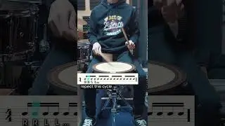 Single + double stroke roll exercise - drum rudiment lesson